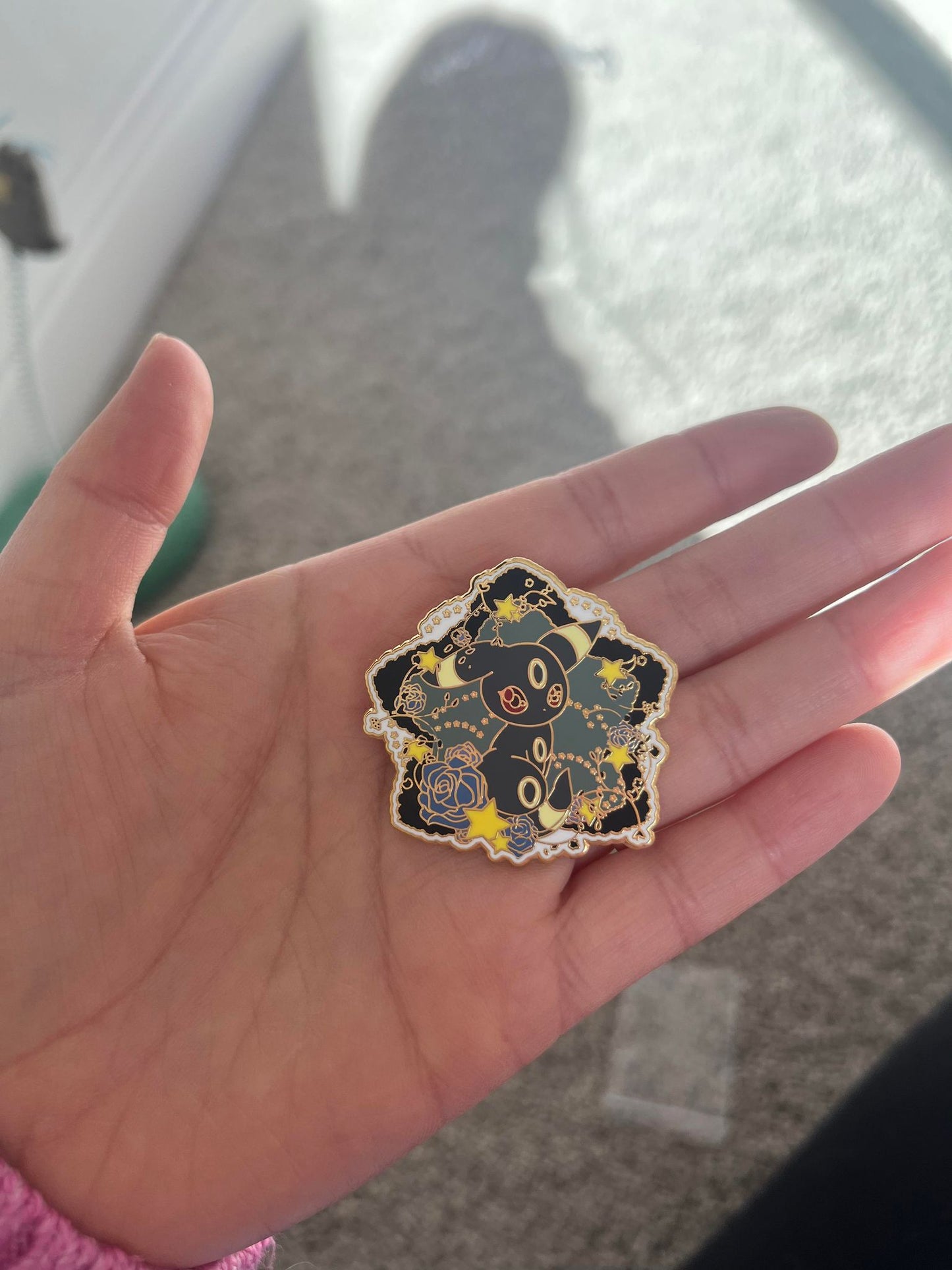 Umbreon Enamel Pin Eeveelutions "Lace & Flowers" Collection
