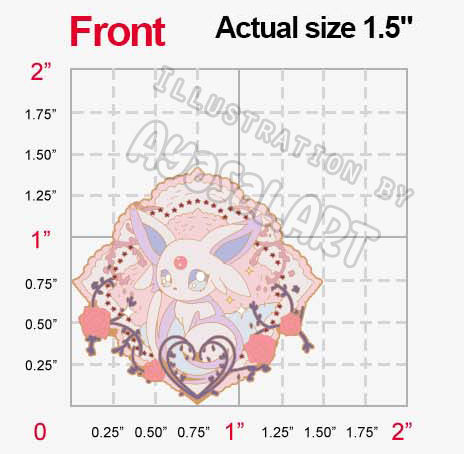 Espeon Hard Enamel Pin Eeveelutions "Lace & Flowers" Collection