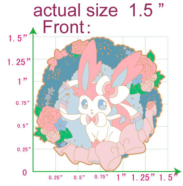 Sylveon Hard Enamel Pin Eeveelutions "Lace & Flowers" Collection 🌸