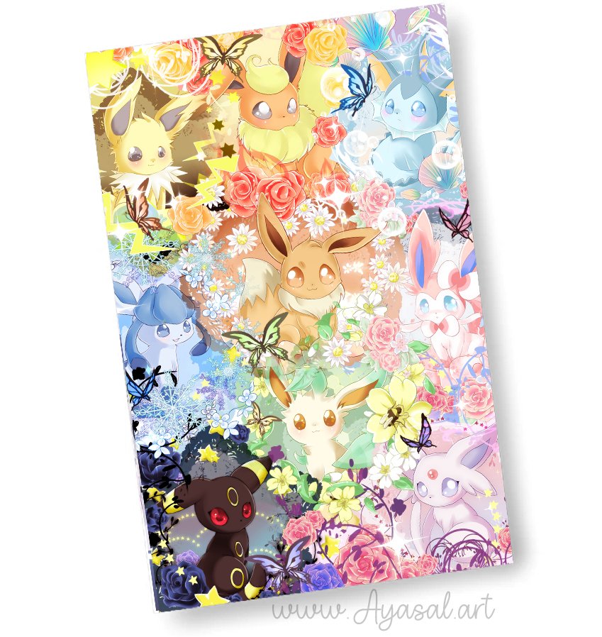 Pokemon -Eeveelutions x1 Art Print