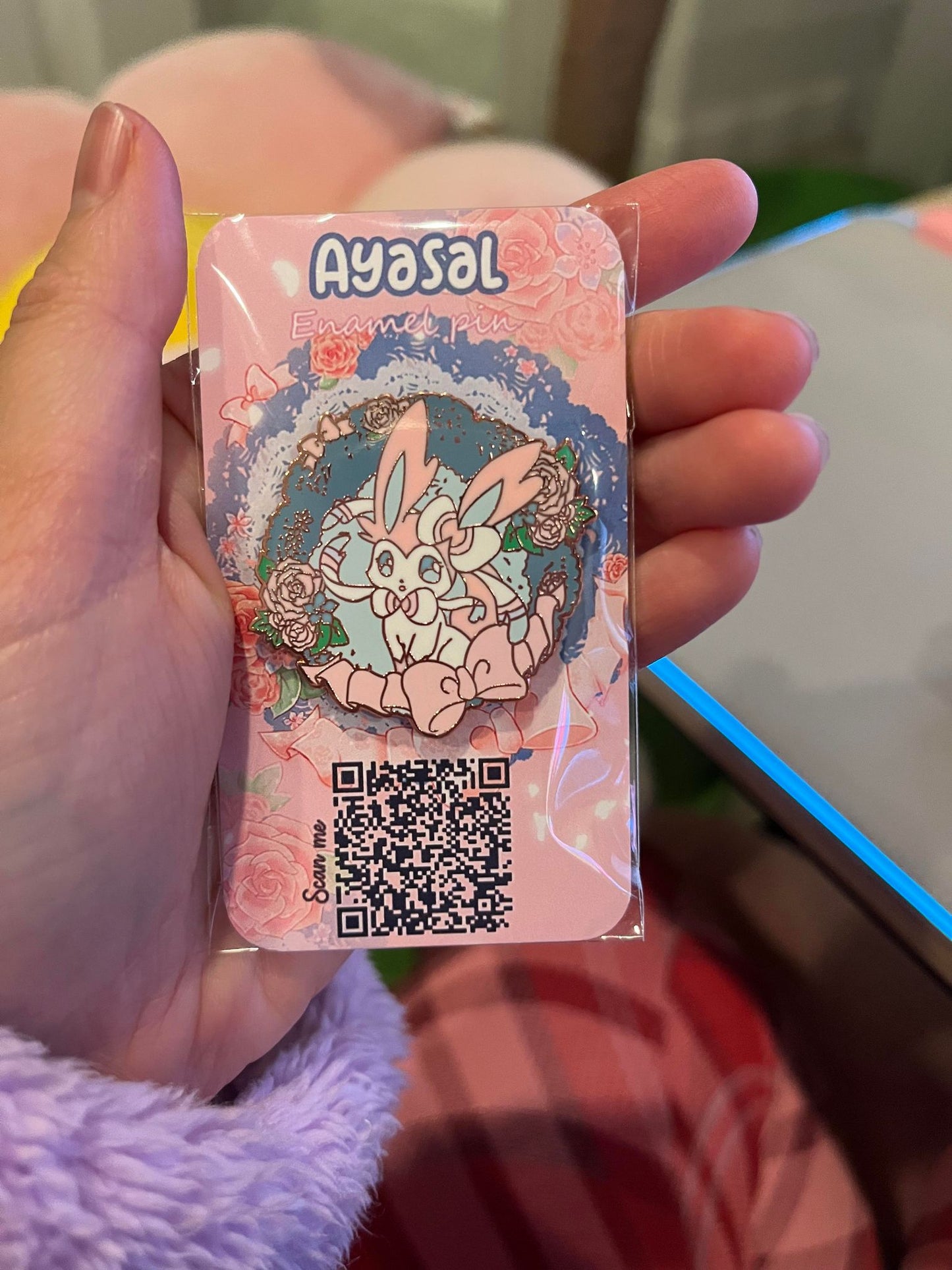 Sylveon Hard Enamel Pin  Eeveelutions  "Lace & Flowers" Collection