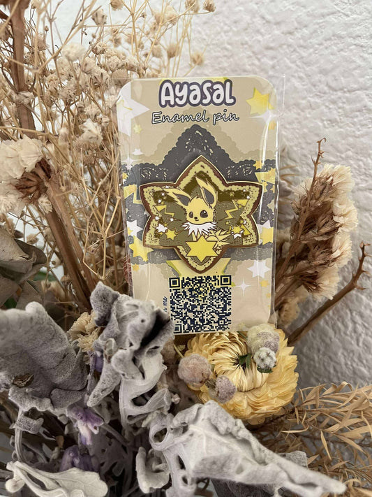 Jolteon Hard Enamel Pin  Eeveelutions  "Lace & Flowers" Collection