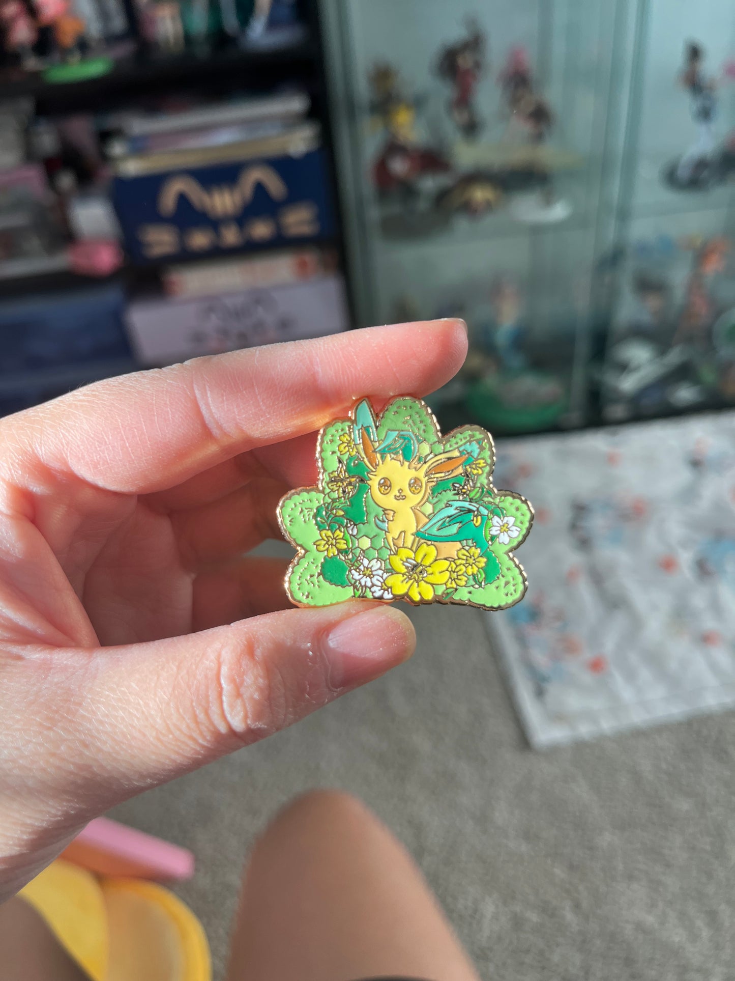 Leafeon Hard Enamel Pin  Eeveelutions  "Lace & Flowers" Collection