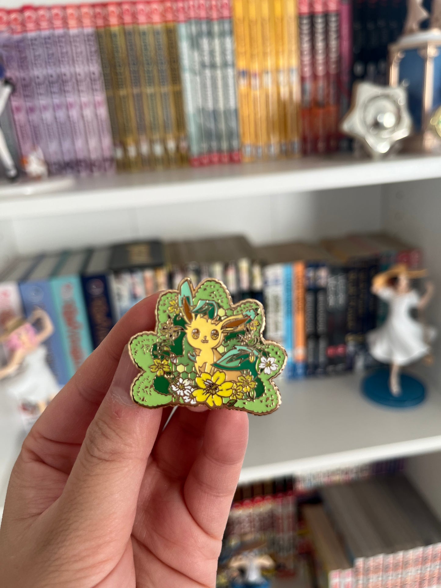 Leafeon Hard Enamel Pin  Eeveelutions  "Lace & Flowers" Collection