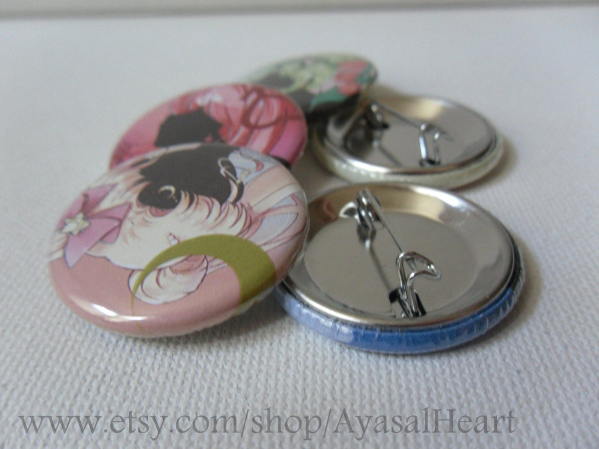 Sailor Rivet Buttons Sailor Moon - Sailor Senshi Buttons set #1 – Ayasal