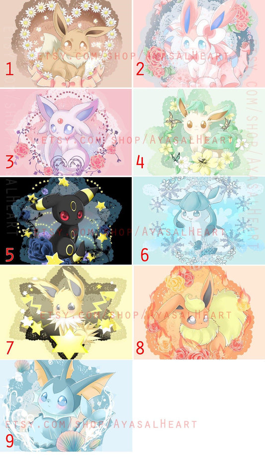Pokemon -Eeveelutions Individual listing (Small) xArt Print
